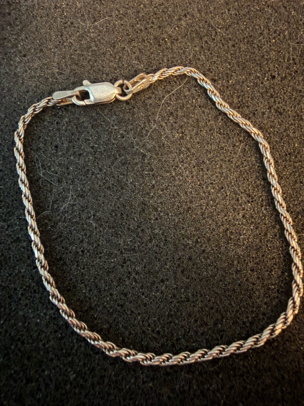 Sterling Silver bracelet, 7”, Italy
